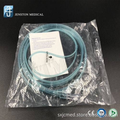 O2+CO2 Sampling nasal cannula